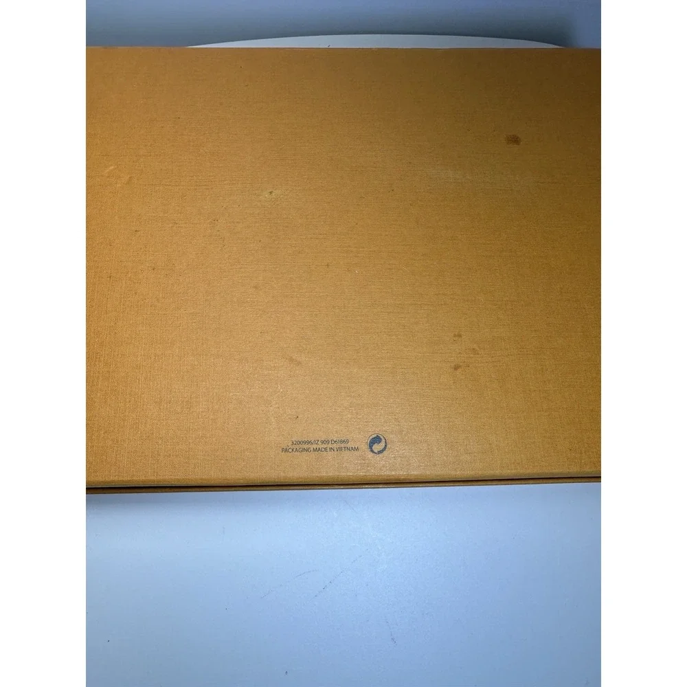 Louis Vuitton Empty Magnetic Gift Box Orange Storage Case 12x8x2 Authentic FLAW